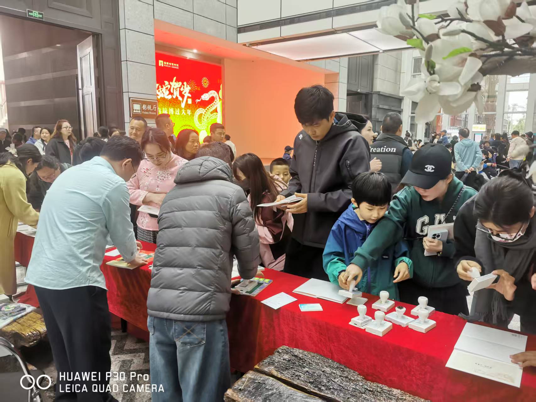 海南省邮政分公司携手省博物馆开展“金蛇贺岁 相约琼博过大年—巳巳如意”生肖文化推广活动现场。黄文燕摄
