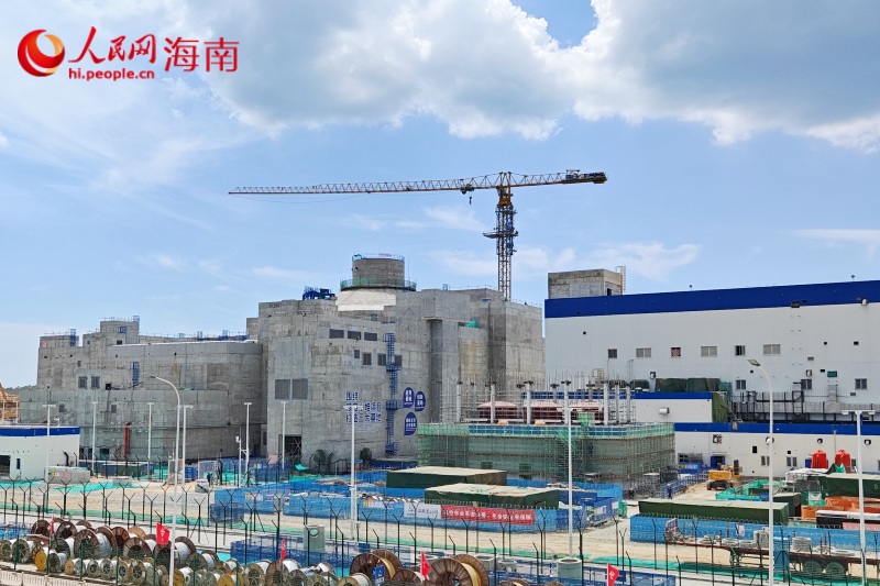 海南核电厂“玲龙一号”科技示范工程施工现场井然有序。 人民网 枉源摄