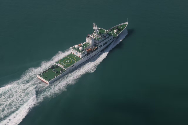 渡轮在海上航行。海口海事局供图