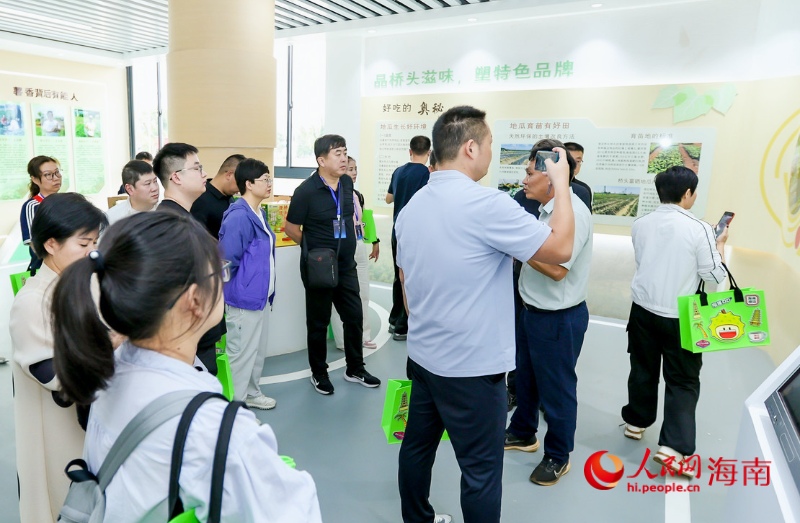 4、与会代表参观考察澄迈县各类农特产品。 人民网 枉源摄