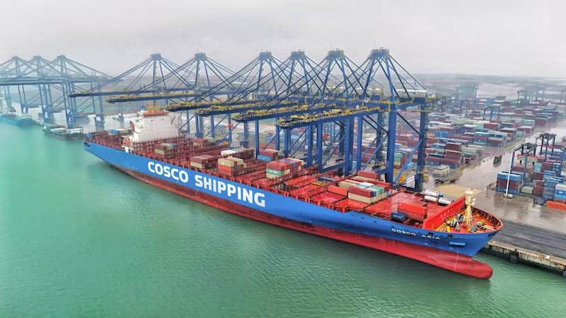 10月27日,“洋浦-钱凯”航线开通。人民网记者 符武平 摄