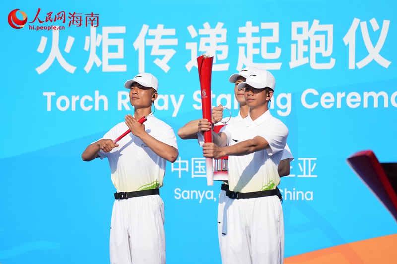 三亚亚沙会火炬传递活动举行。人民网 记者孟凡盛摄