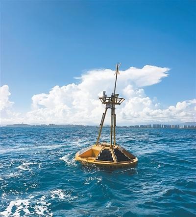 海洋生态监测浮标。海南欧特供图